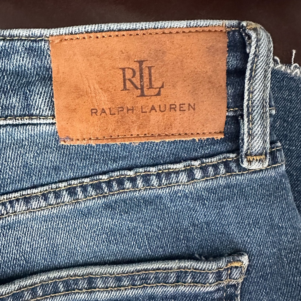 Ralph Lauren High-Rise Button-Fly Women’s Jeans - Medium Blue - Picture 3 of 8